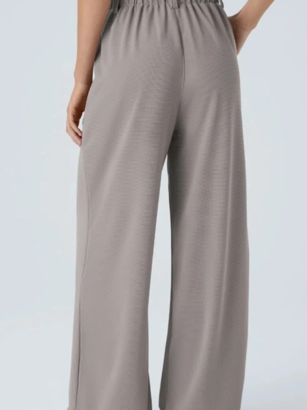 Halara High-Waisted Wide Leg Waffle Pants - Picture 6 of 7